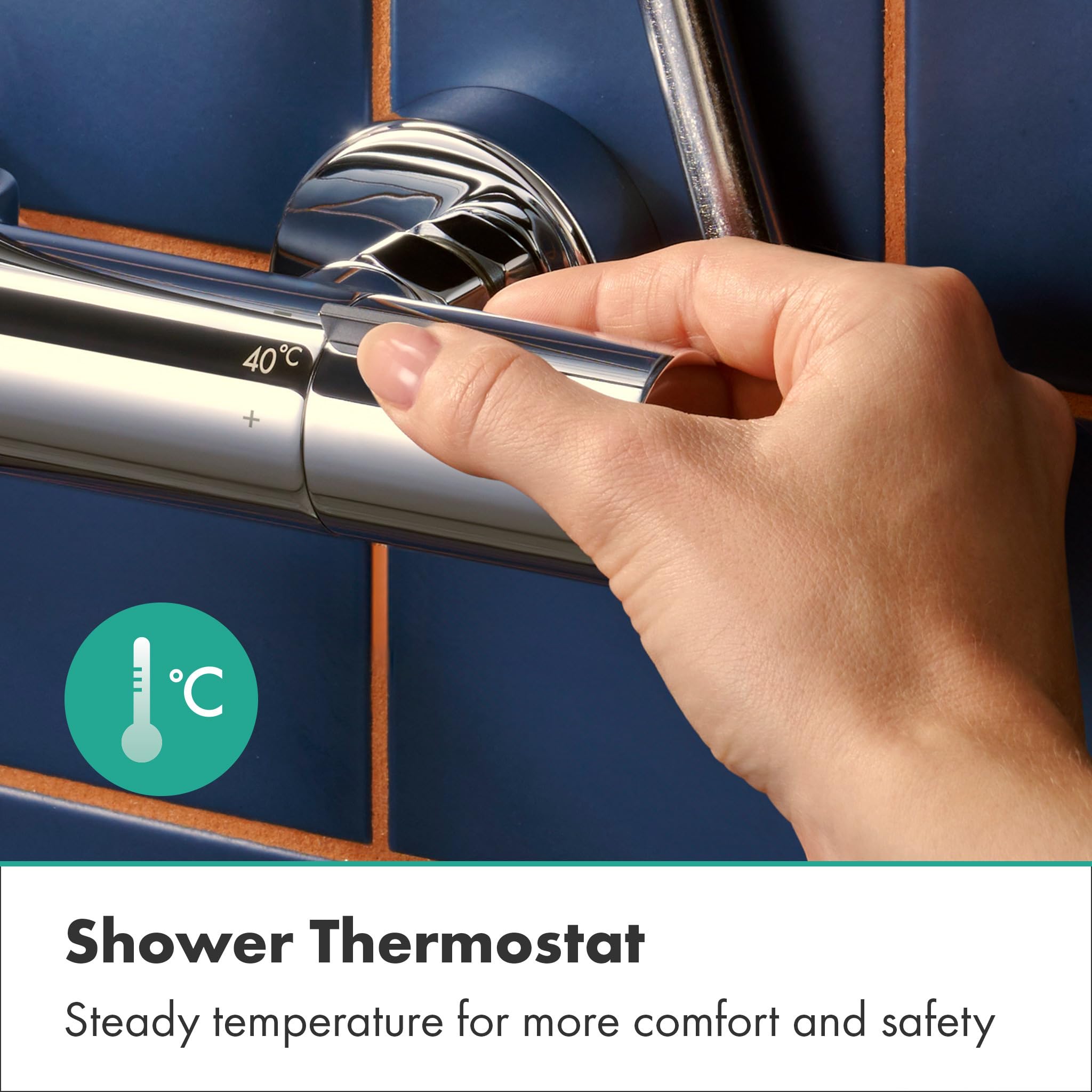 Sistema de Ducha Termostático Hansgrohe Activera S 240 EcoSmart+ 28083000 Cromo