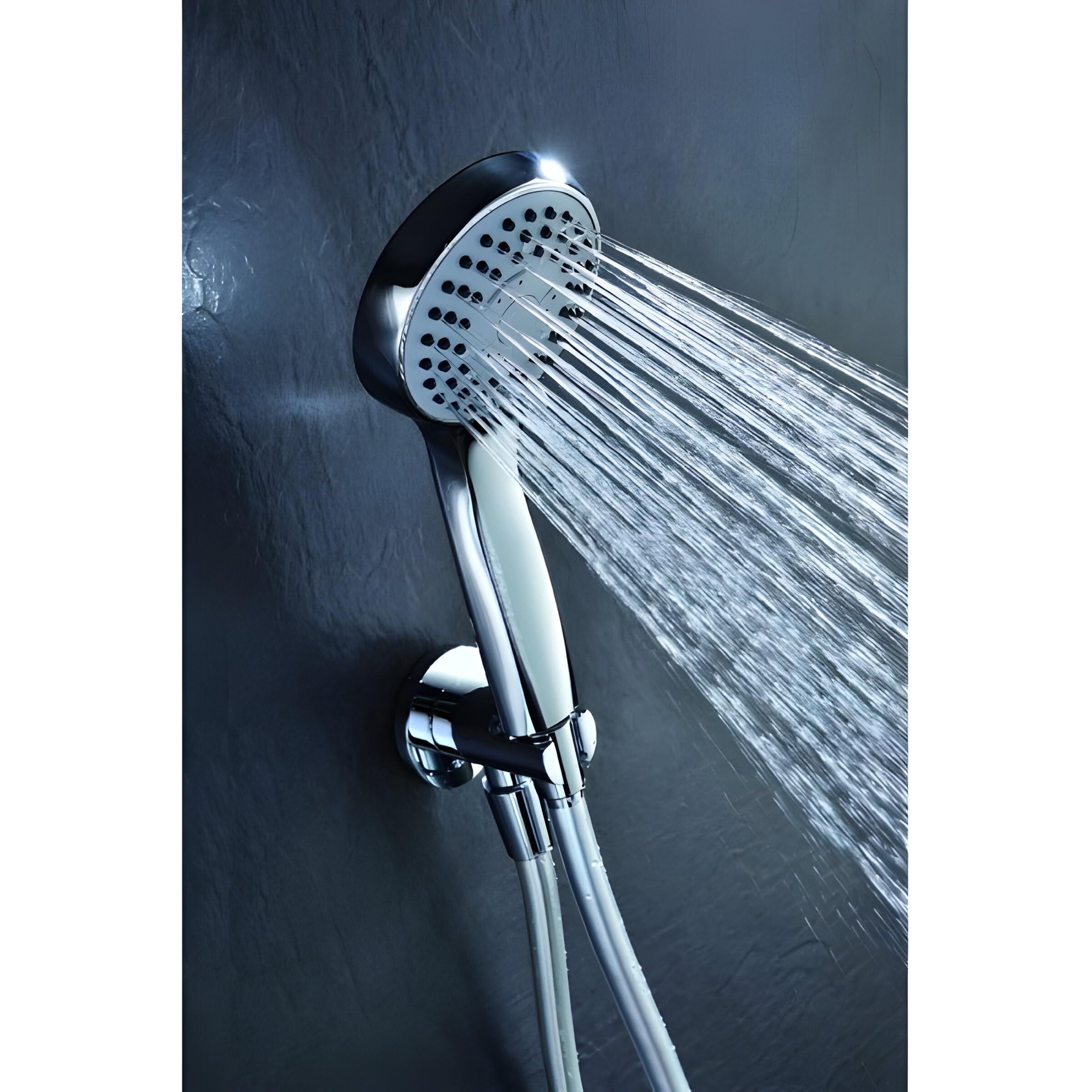 Imex - Cabezal Ducha Alta Presion ABS,Kit Alcachofa Ducha con Manguera y Soporte,Ducha de Mano con 5 Modos Baño de Ahorro de Agua - Modelo Rex
