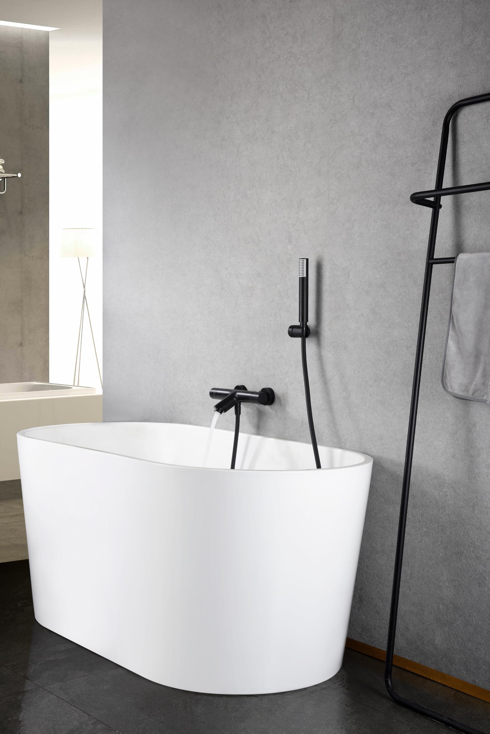 Grifo Termostático Ducha y Bañera IMEX MONZA BTM039-4NG Negro Mate