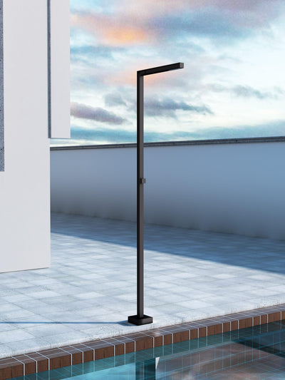 Columna Ducha Exterior Poolimex Alabama GPA014 Negro Mate