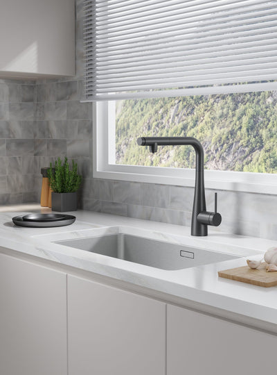 Grifo Cocina para Ósmosis Extraíble IMEX Split GOS005 Negro Mate