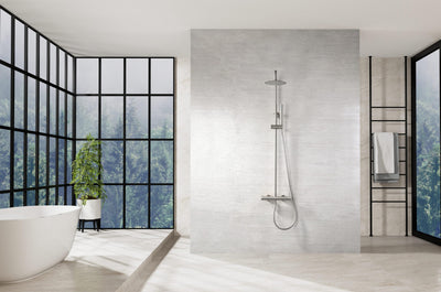 Columna de Ducha IMEX Monza BDM039/NQ Níquel Cepillado