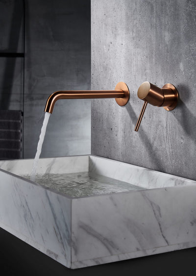 Grifo Lavabo Empotrado IMEX Monza GLM039 Oro Rosa Cepillado