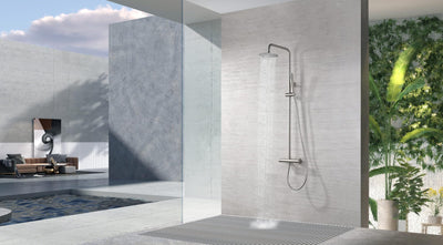 Columna ducha termostática IMEX MONZA BTM039-NQ níquel cepillado IMAGEN
