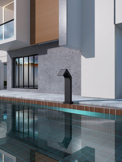 Cascada para Piscina IMEX Niágara 15 cm Negro Mate Acero S316