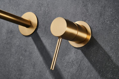 Grifo Lavabo Empotrado IMEX Monza GLM039 Oro Cepillado