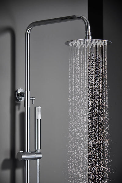 Barra de Ducha Monomando IMEX Monza Cromada Rociador Ø20 cm