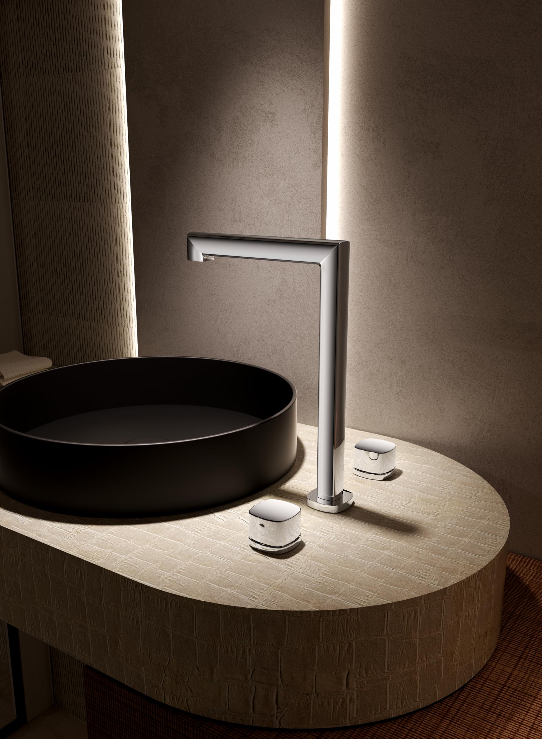 Grifo Lavabo Alto Bimando IMEX Toscana BAT064