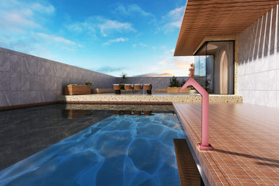 Cascada Piscina 6 cm IMEX NIÁGARA CPN001 Rosa Coral Acero S.316