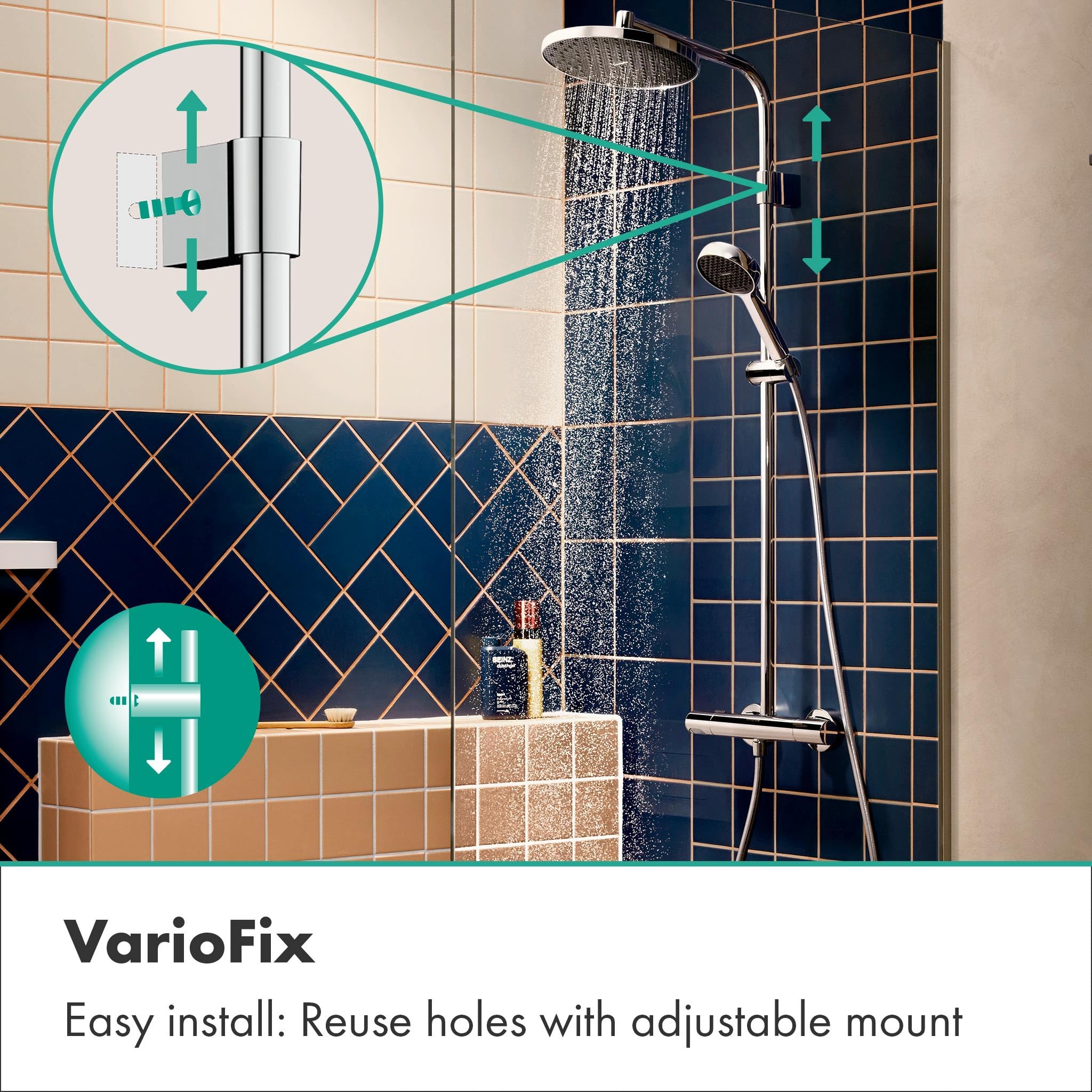 Columna de Ducha Termostático Hansgrohe Activera S 240 EcoSmart+ 28083000 Cromo