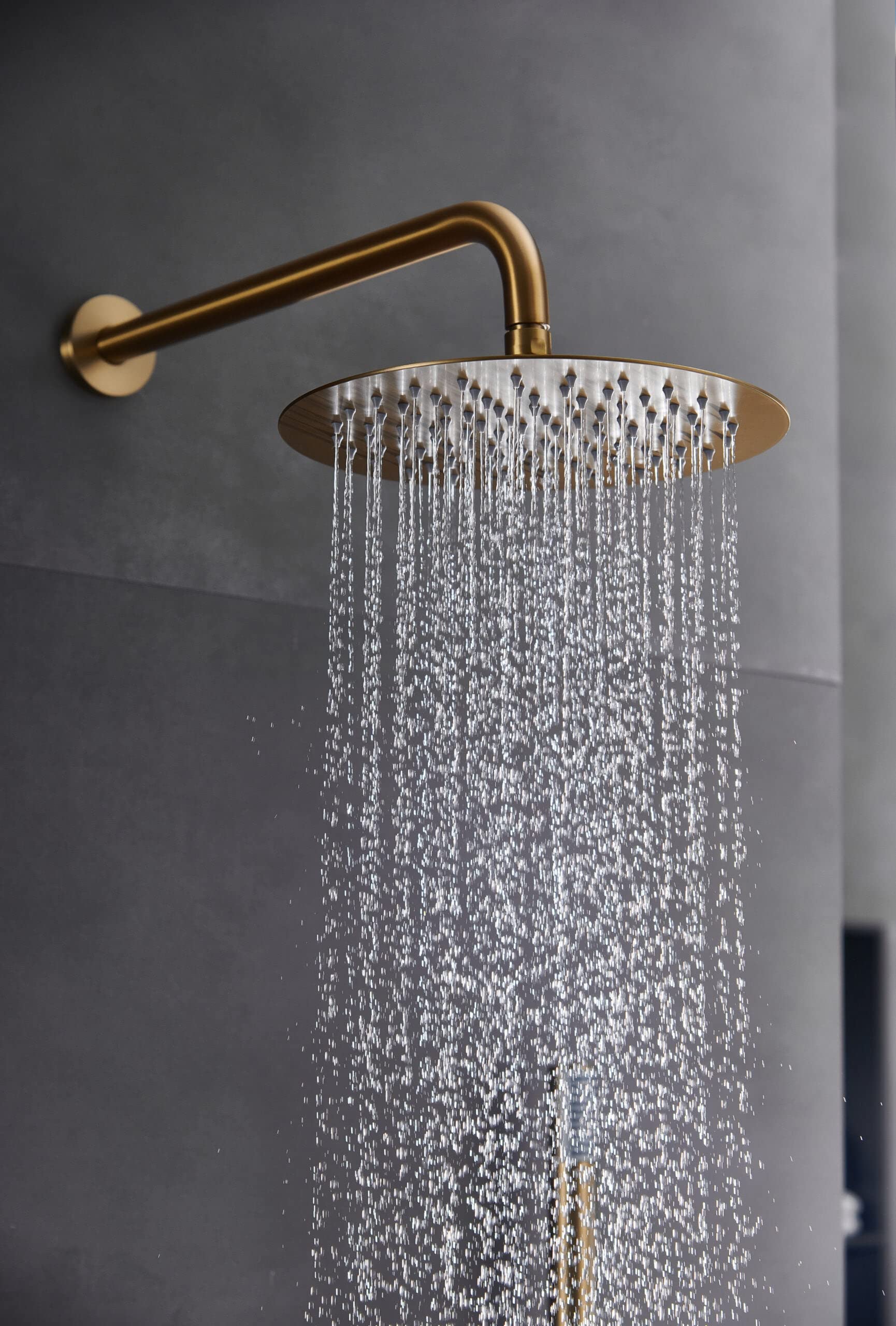 Imex - Conjunto de Ducha Empotrado Monomando Monza GPM039/OC | Oro cepillado, Latón de alta calidad, Diseño moderno