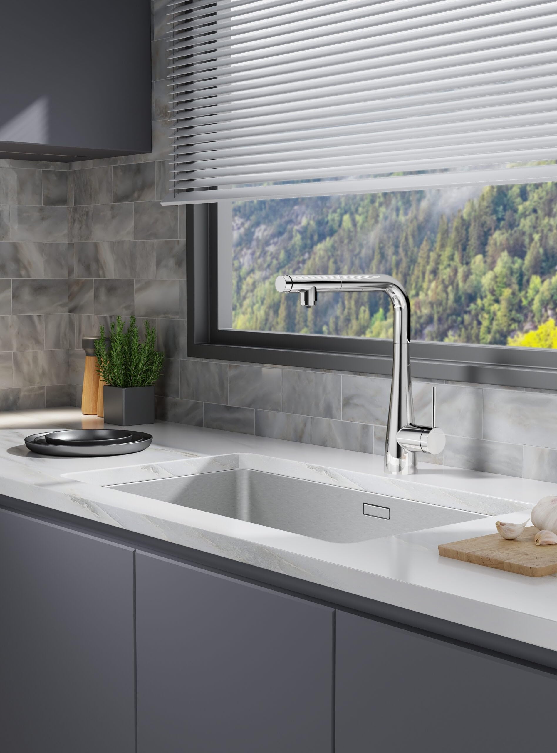 Grifo Cocina para Ósmosis Extraíble IMEX SPLIT GOS005 Cromado