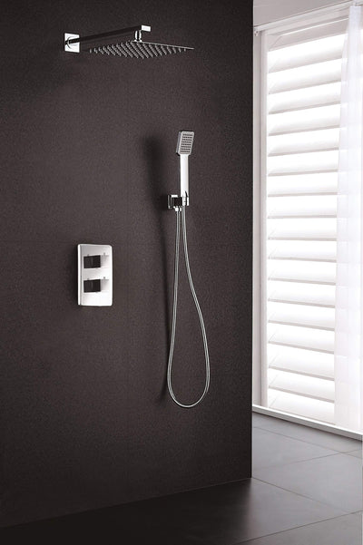 Conjunto Ducha Empotrado Termostático IMEX Cies GPC009 Cromo