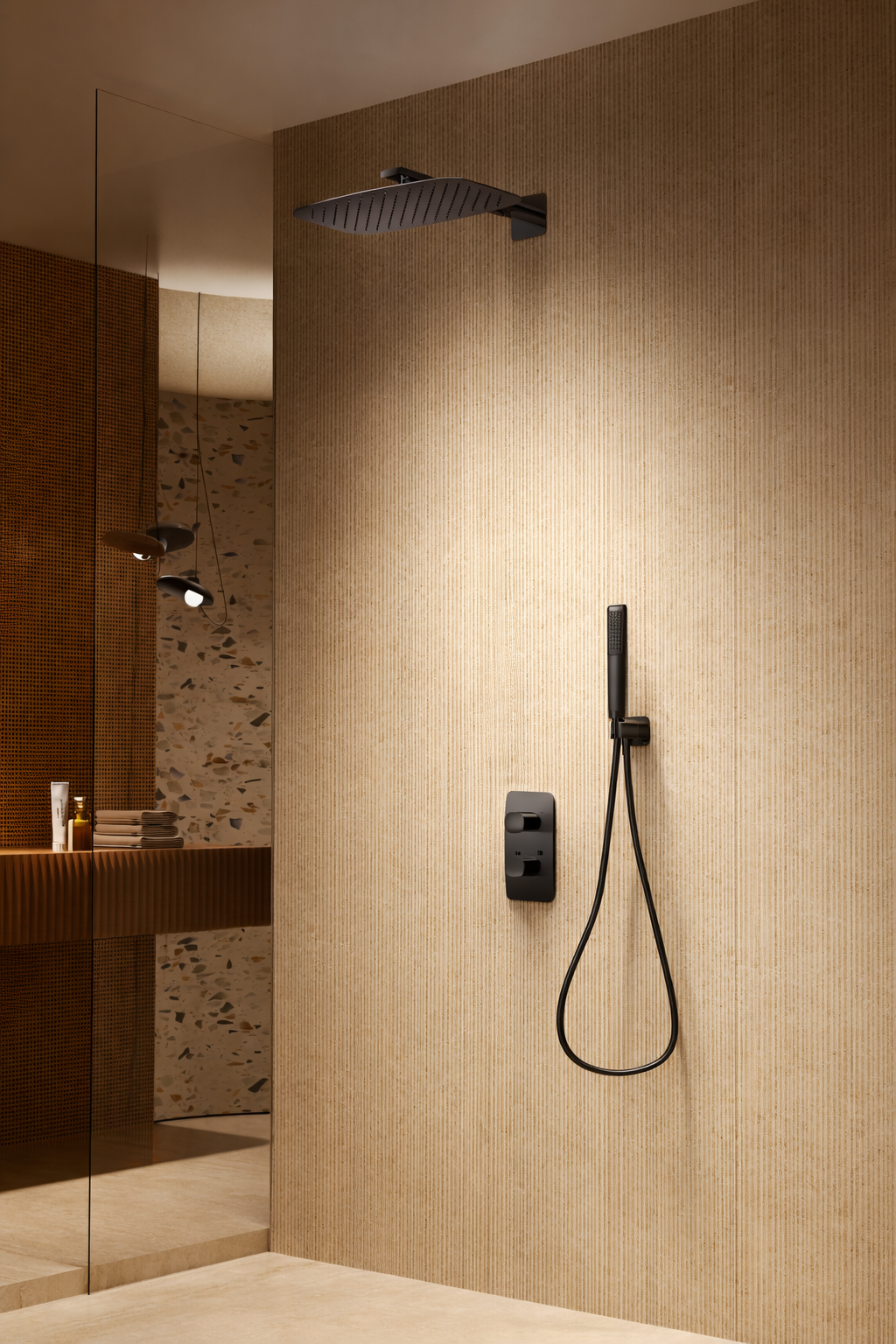 Conjunto de Ducha Empotrado Termostático IMEX Toscana GTT064