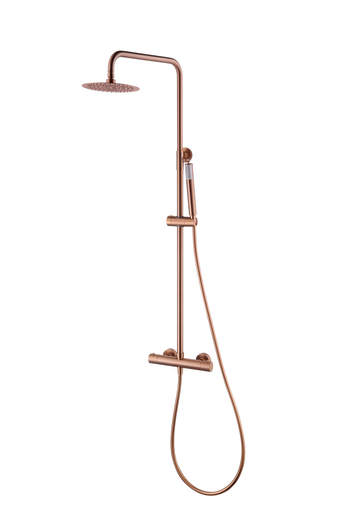 Barra de ducha termostática IMEX Monza BTM039/ORC oro rosa cepillado