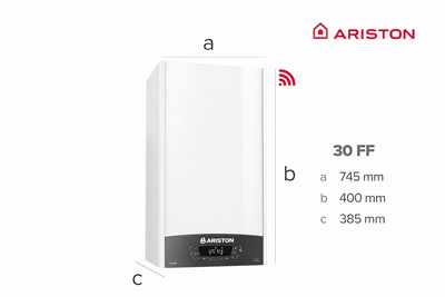 Caldera de condensación Ariston Clas One WiFi Blanco medidas