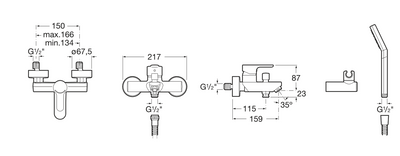 Grifo Baño Ducha ROCA L20 A5A0109C02 Cromado