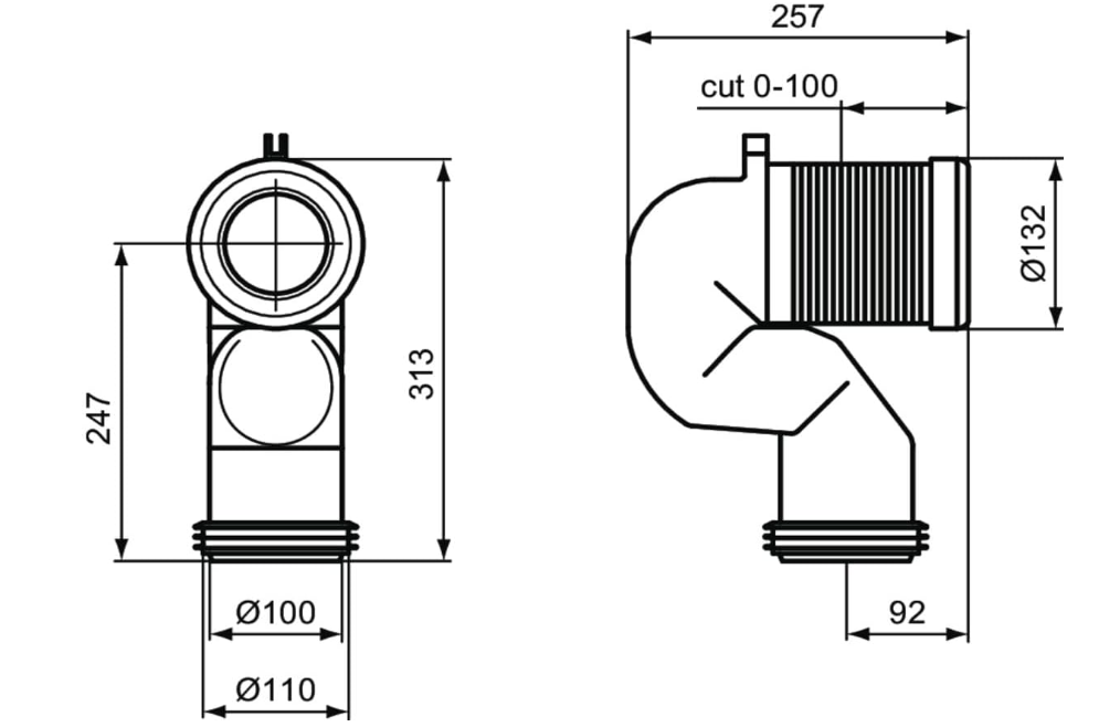 Accesorio Conexión Inodoro IDROSPANIA Ideal Standard Imola T002667