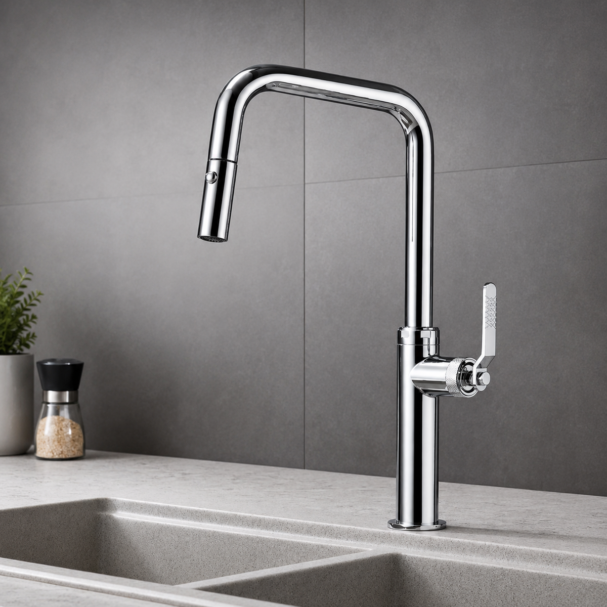 Grifo de Cocina Monomando Extraíble IMEX Niza GCE027