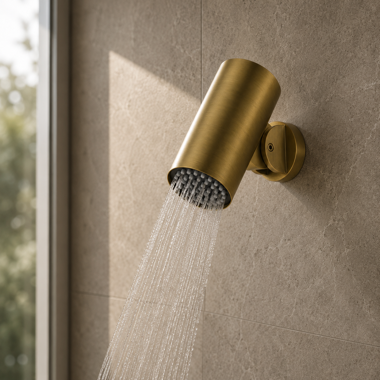 Rociador Ducha Empotrada IMEX Tube RDN007/OC Oro Cepillado
