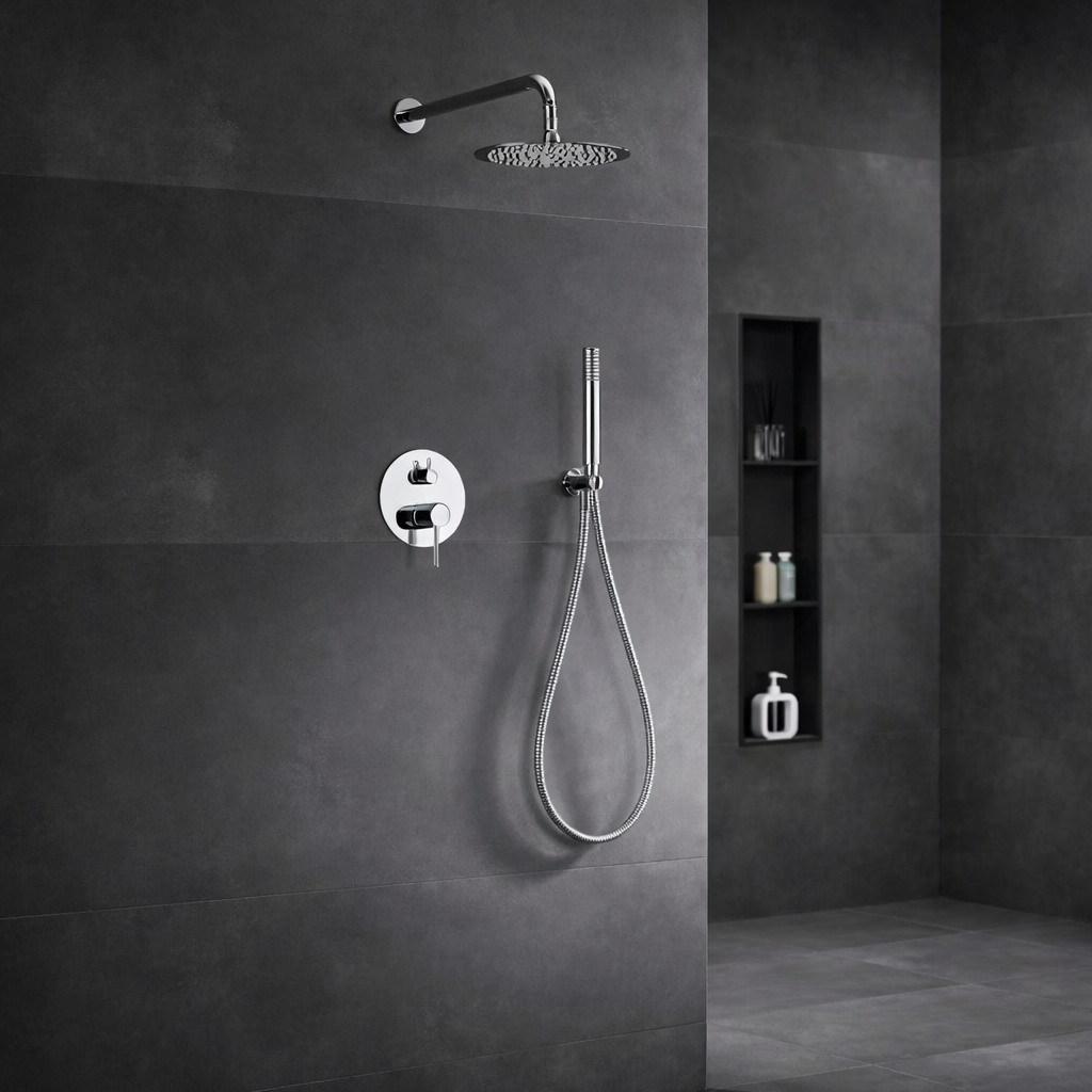 Ensemble de douche encastré IMEX Monza GPM039BGM Black Gun Metal