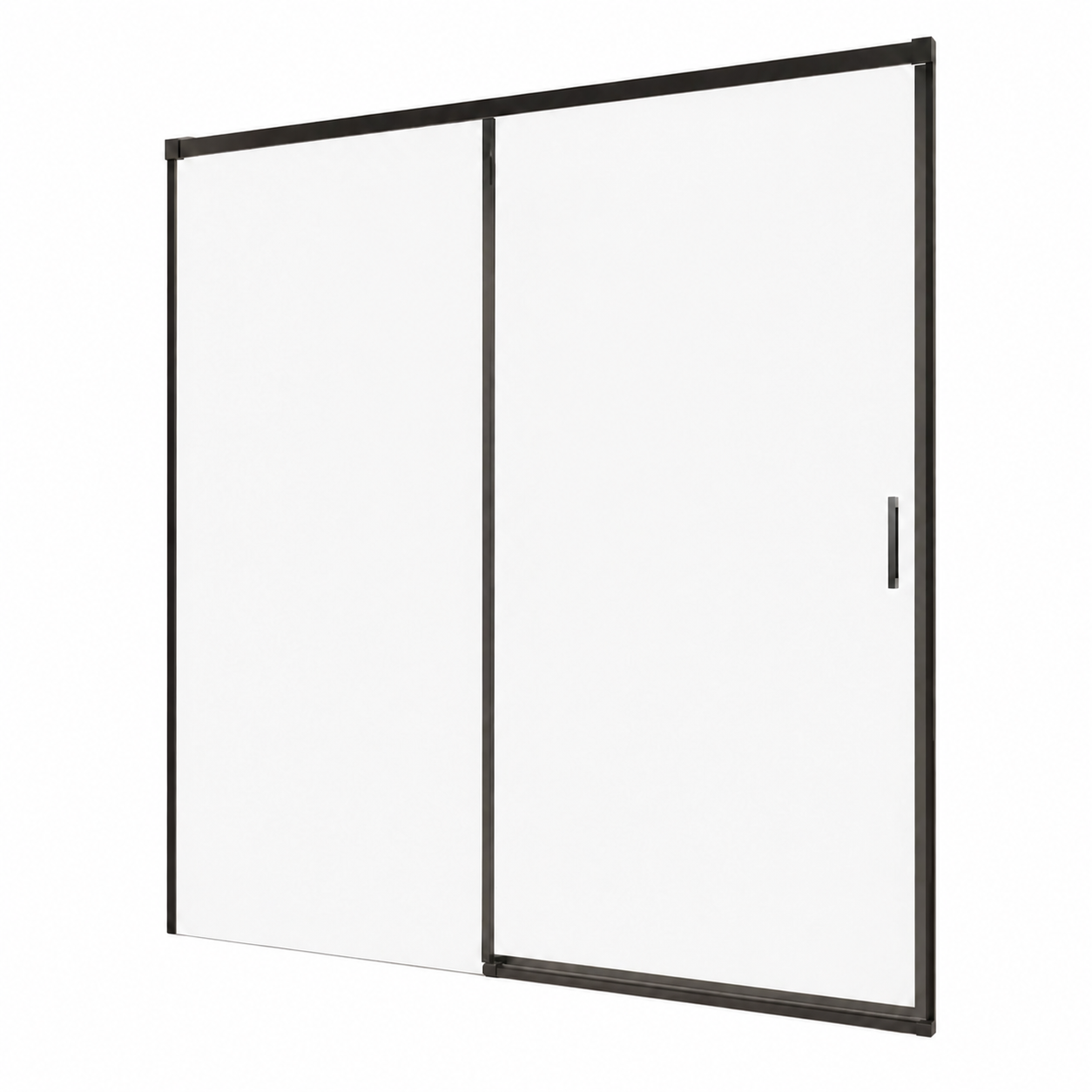 Mampara de Ducha SBX Stylo 1 Fijo + 1 Corredera Negro Mate