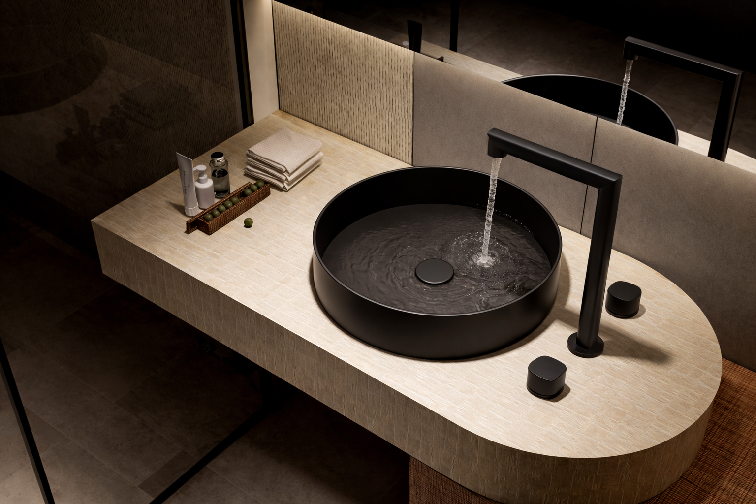 Grifo Lavabo Alto Bimando IMEX Toscana BAT064