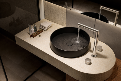 Grifo Lavabo Alto Bimando IMEX Toscana BAT064