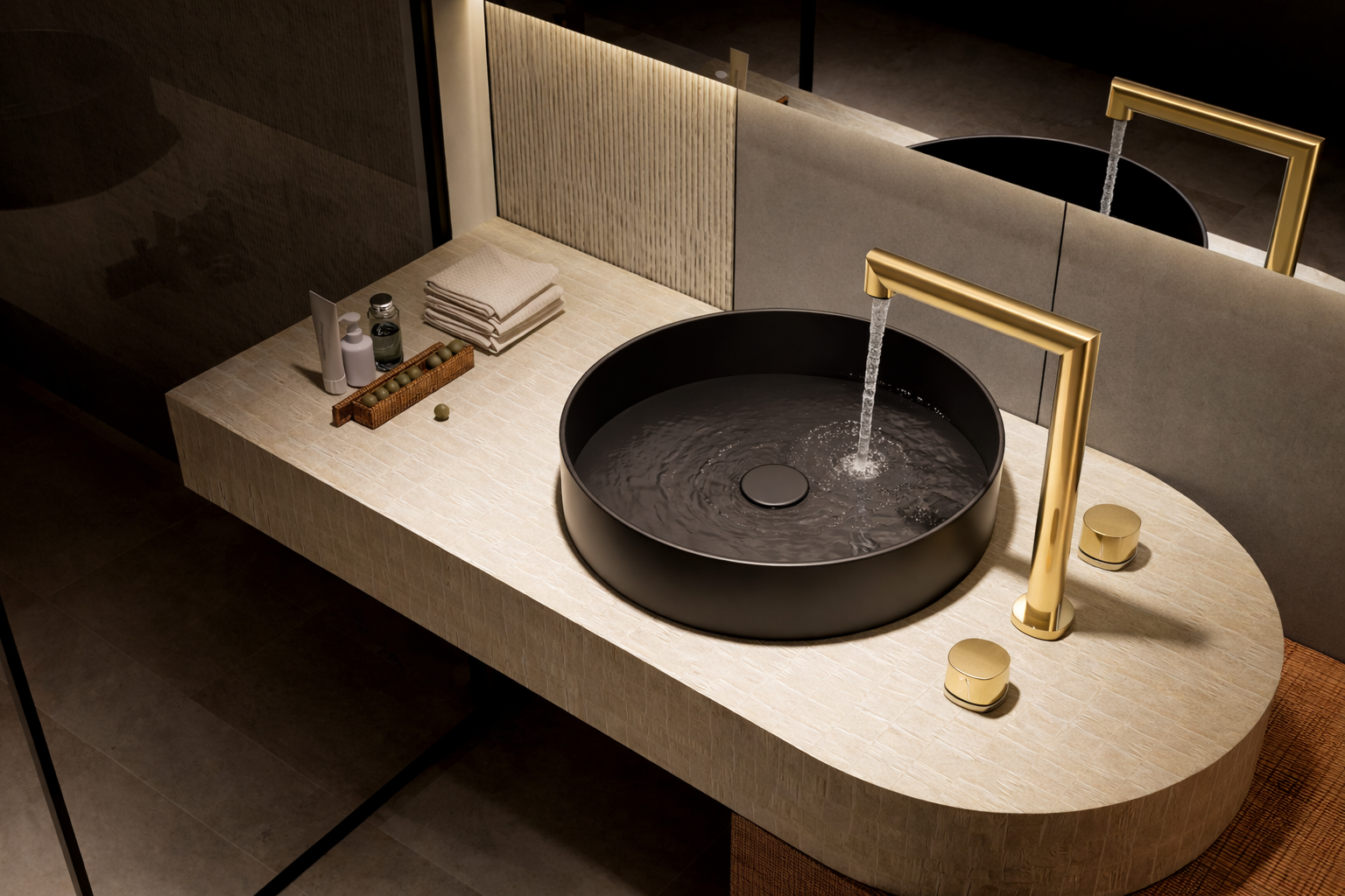 Grifo Lavabo Alto Bimando IMEX Toscana BAT064