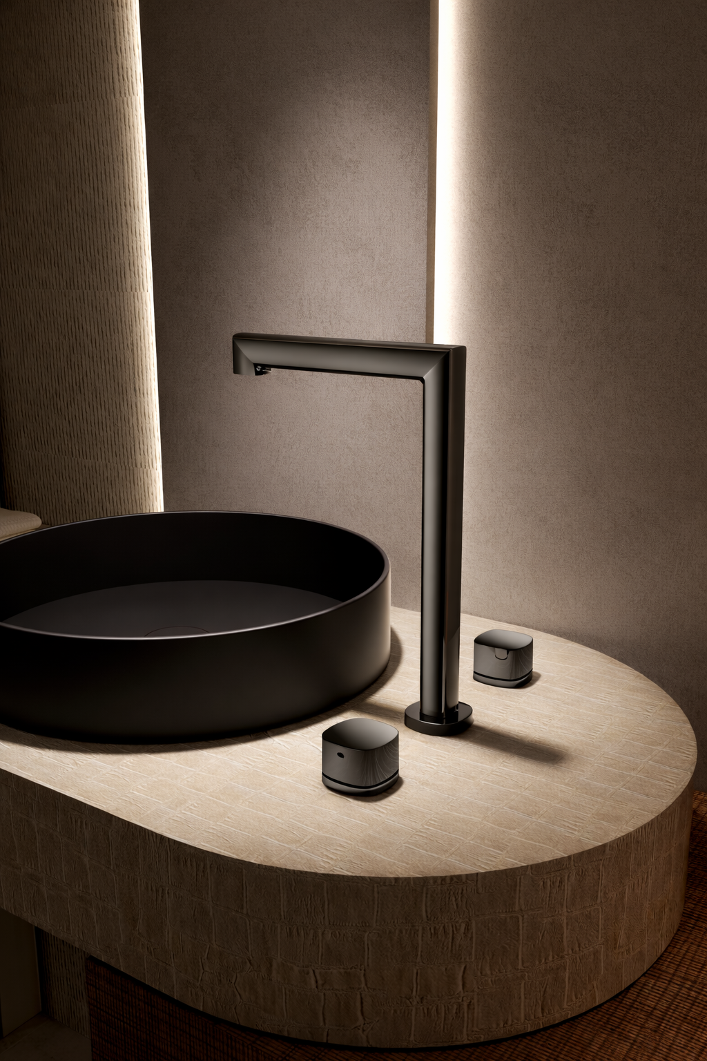 Grifo Lavabo Alto Bimando IMEX Toscana BAT064