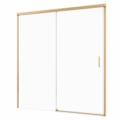 Mampara de Ducha SBX Stylo 1 Fijo + 1 Corredera Oro Cepillado