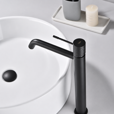 Monomando Lavabo Alto IMEX Génova BDG053-3NG Negro Mate