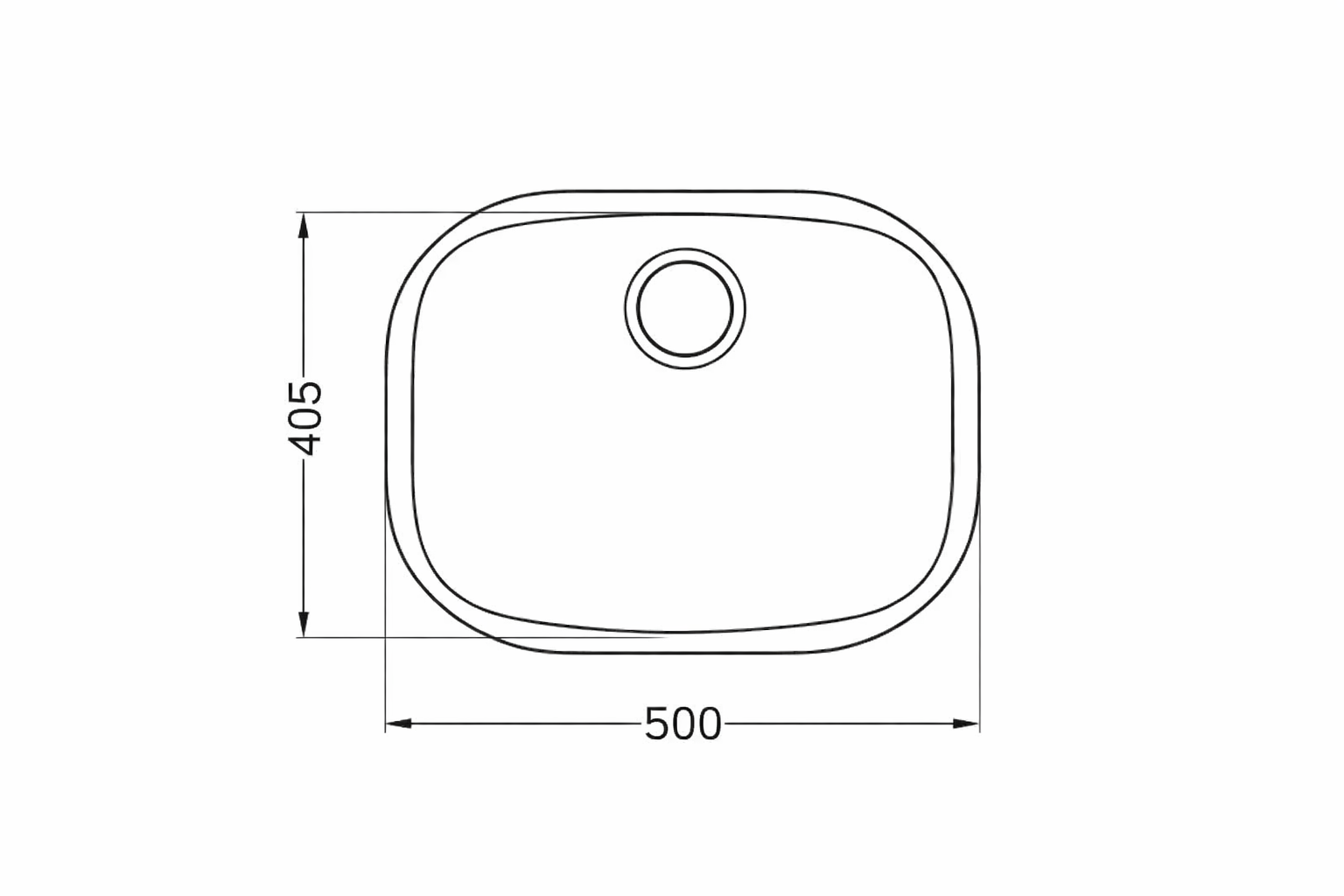 Fregadero Bajo Encimera Practic Hermes 690410 | 1 Seno Inox con Válvula Grande