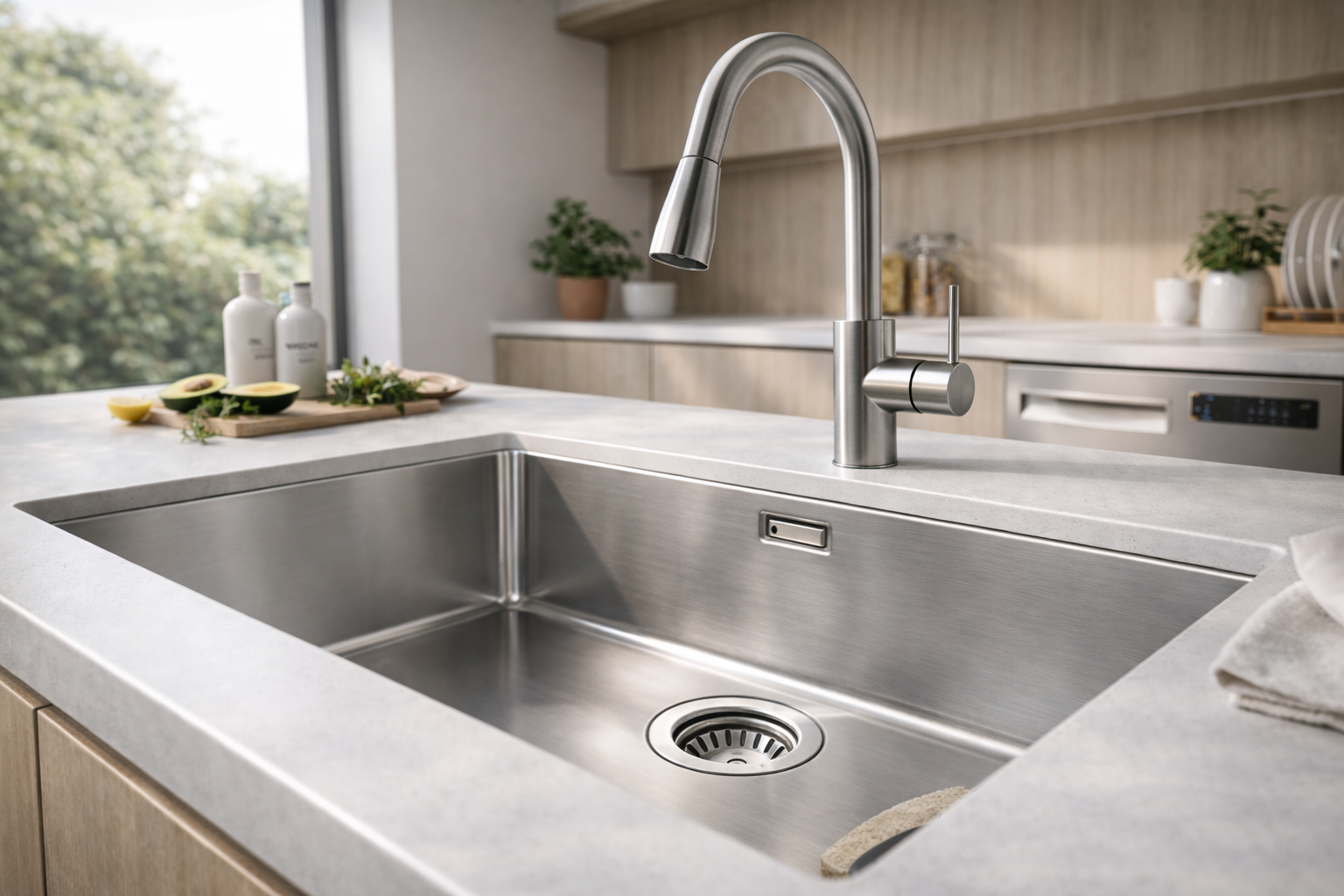 Fregadero Bajo Encimera Practic Valencia 690515 71x40 Inox | 1 Seno con Válvula Grande