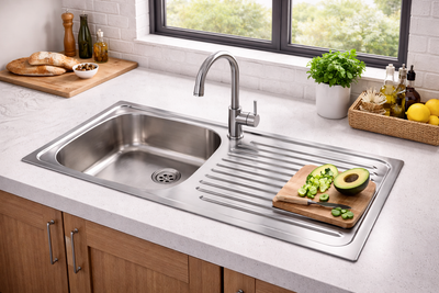 Fregadero Encastrar Practic Ares 690072 1 Seno 80x51 Inox | Escurridor Derecha