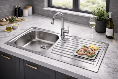 Fregadero Encastrar Practic Ares 690072 1 Seno 80x51 Inox | Escurridor Derecha