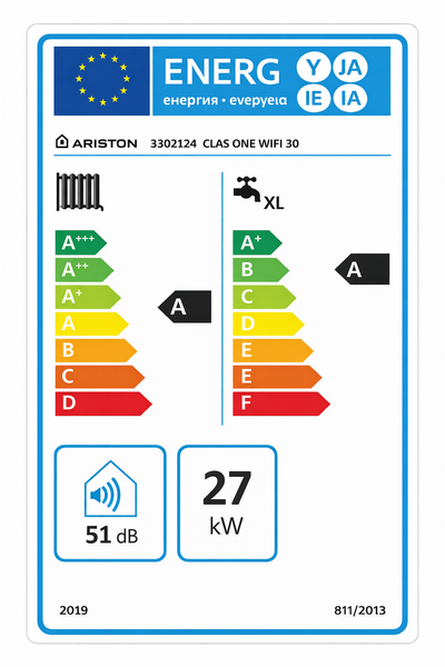 Caldera Ariston Clas One 24 WiFi Gas Natural | 24 kW con Kits Incluidos