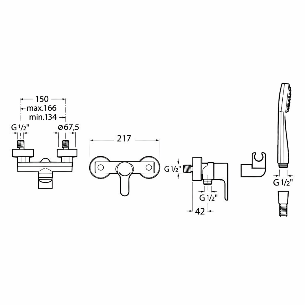Grifo Ducha ROCA L20 A5A2009C02 Cromado