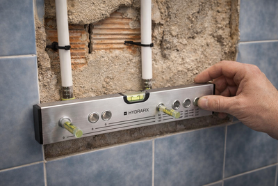 Nivel Hydrafix Hydralevel Plumber de Aluminio 30 cm | Nivel Profesional para Fontanería