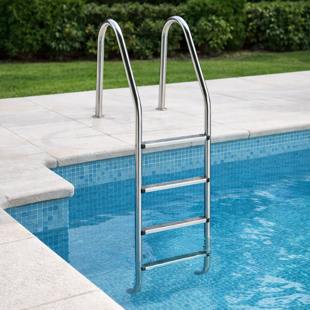 Escalera para Piscina Astralpool Standard 4 Peldaños Acero Inox
