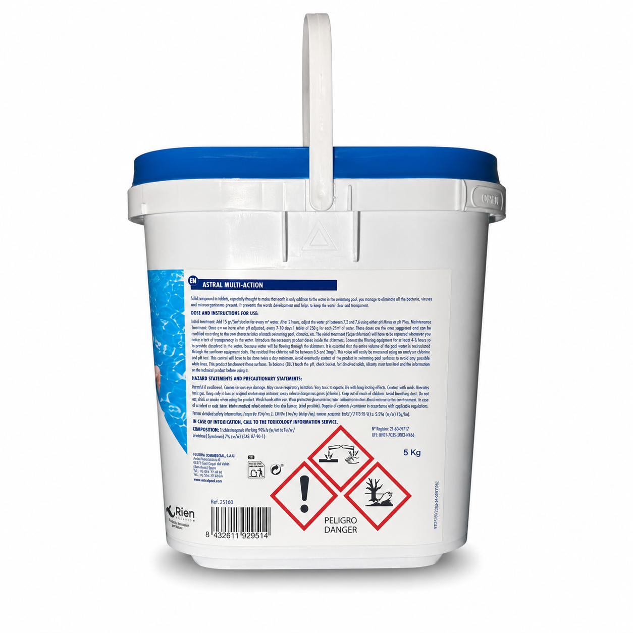 Cloro Multiacción Astralpool 5 kg | Pastillas de 250 g para Piscina