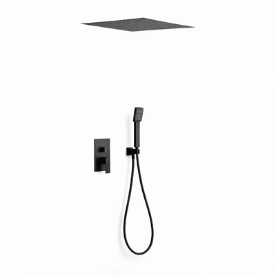 Columna Ducha Empotrada IMEX Volga Negro Mate