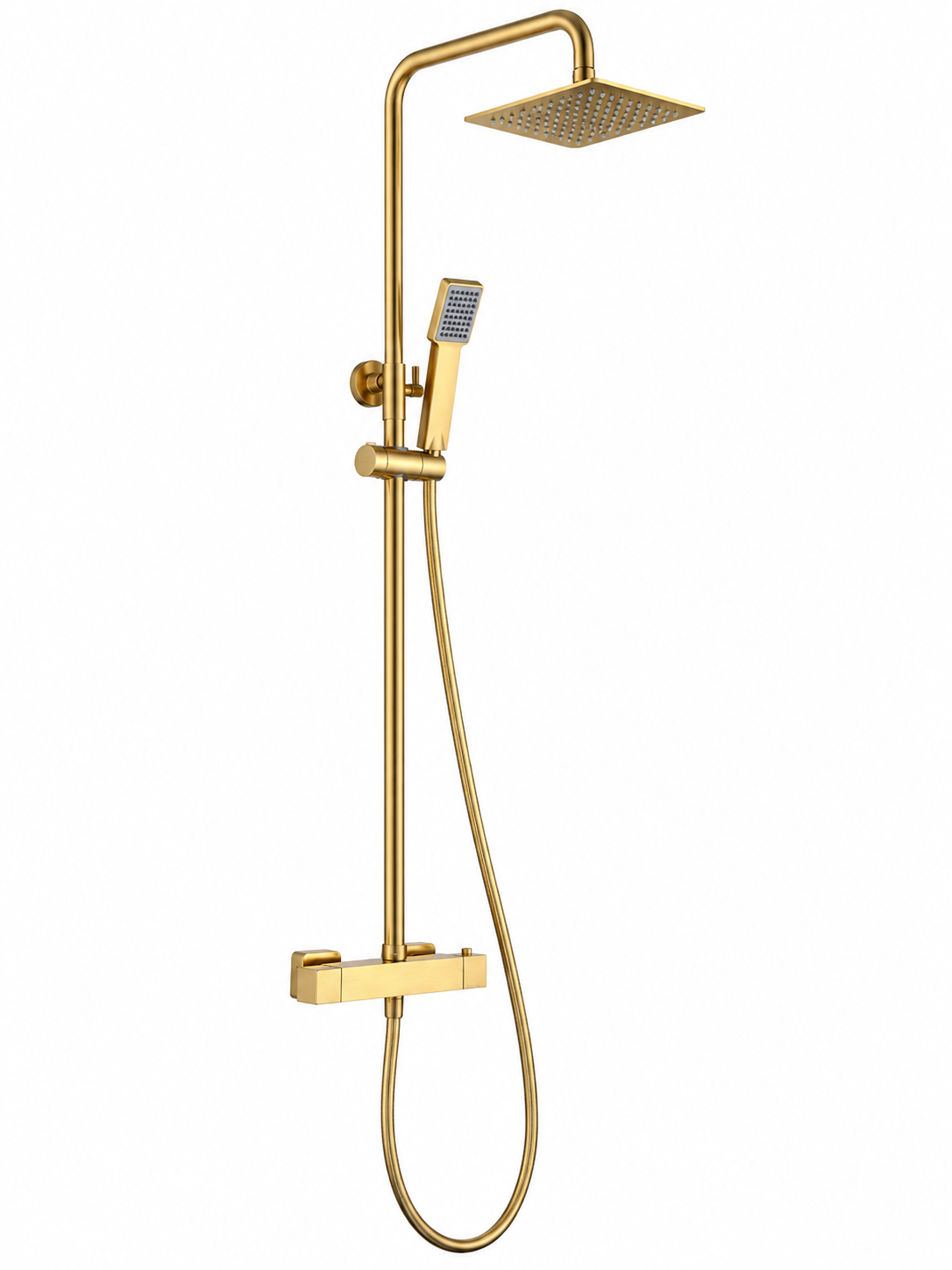 Columna de Ducha Termostático IMEX Art BTAR025  oro cepillado
