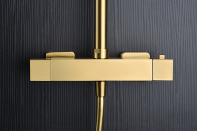 Columna de Ducha Termostático IMEX Art BTAR025  oro cepillado 004