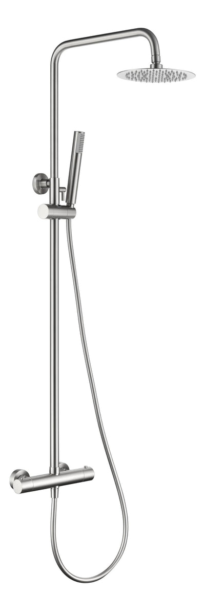 Columna ducha termostática IMEX MONZA BTM039-NQ níquel cepillado