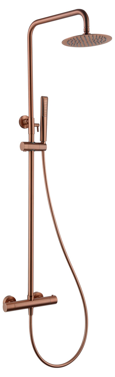 Conjunto columna de ducha IMEX Nápoles BTN047/ORC oro rosa cepillado