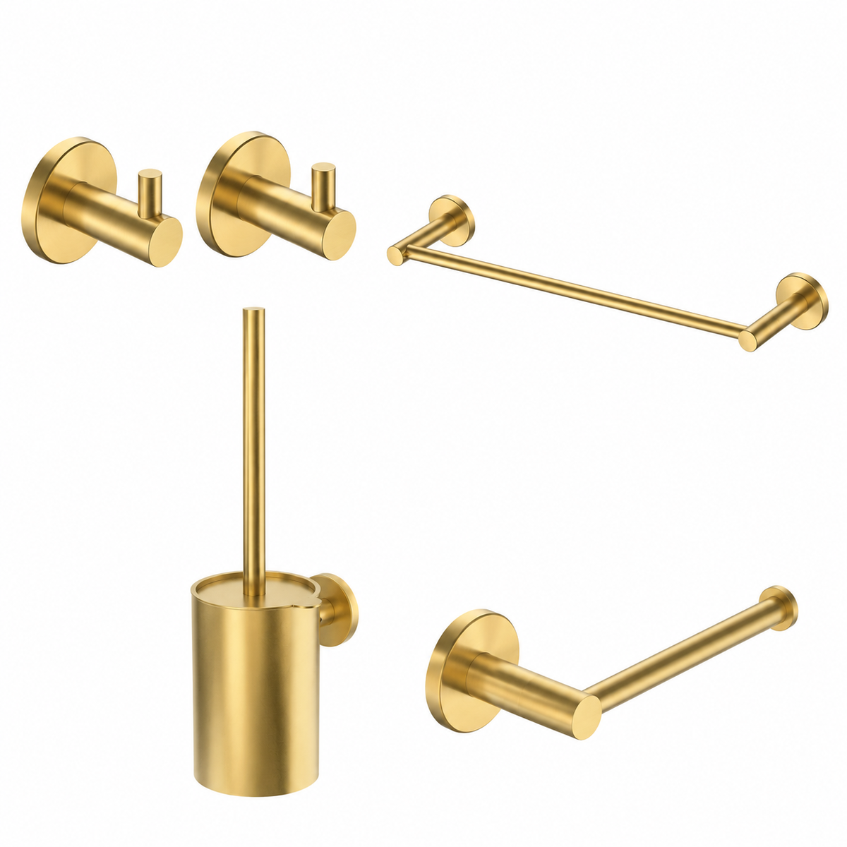 Conjunto de accesorios de baño Essential Medimex oro cepillado