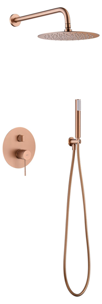 Conjunto ducha empotrado IMEX Line GPD038ORC oro rosa cepillado