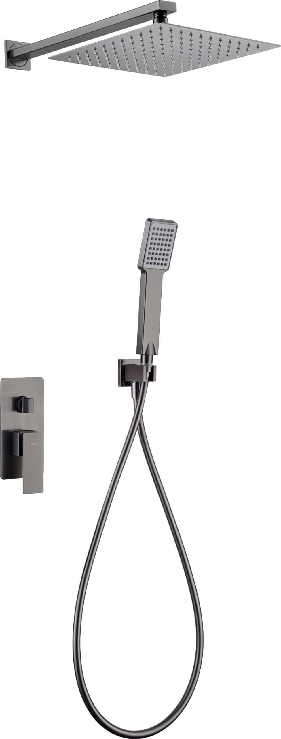 Conjunto ducha empotrado IMEX Pisa GPP048BGM black gun metal