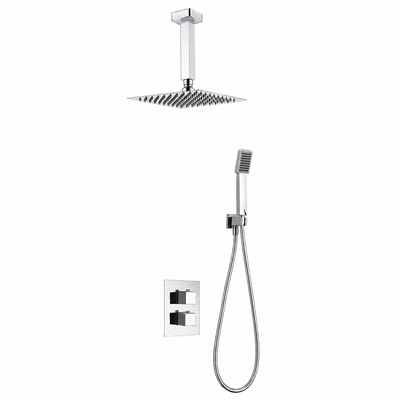 Conjunto ducha empotrado termostático IMEX Ons GPC010 cromo